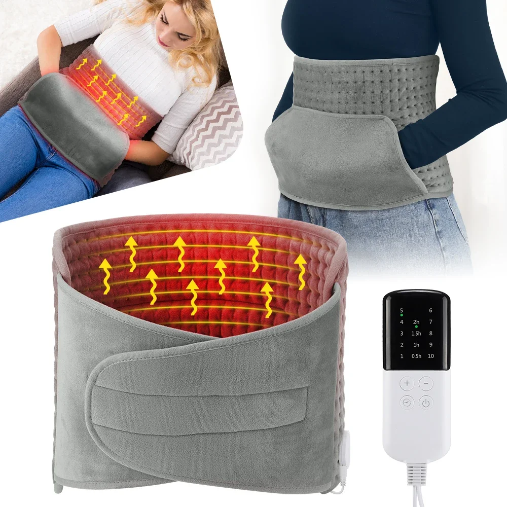 Hand Warmer Electric - 電気加熱ウエストベルト、ウォームサーマルパッド、10ギア温度制御、オフィス家庭用ウォームアーティファクト、手の子宮ボディウォーマー
