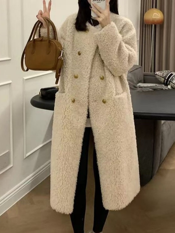 プラスサイズミッドレングスラムファージャケット厚みのある黒の - Wool Coat Peacoat のレビューと価格