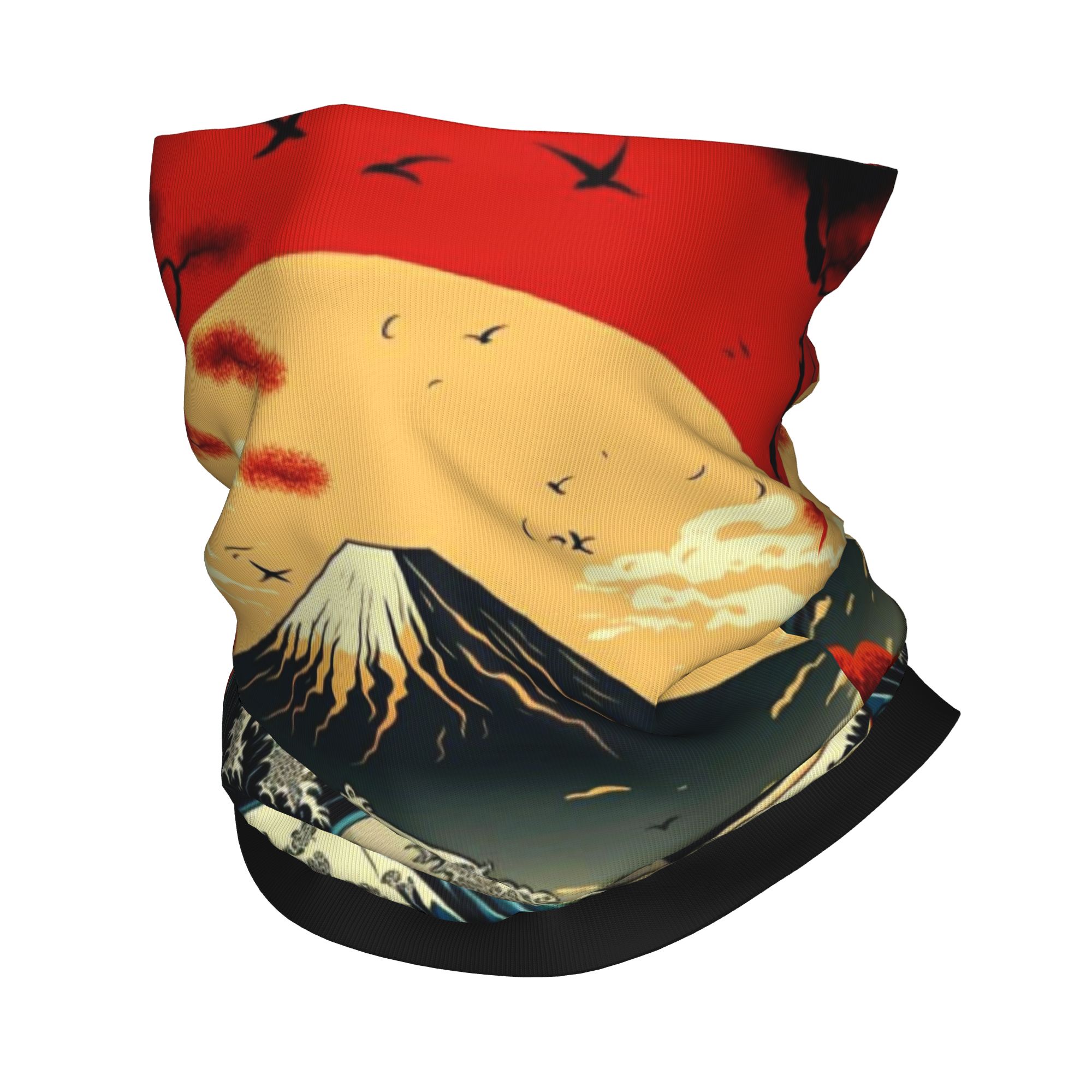 神奈川沖浪裏バンダナ 冬用ネックウォーマー 女性用 防風 フ - Neck Gaiter Fleece のレビューと価格