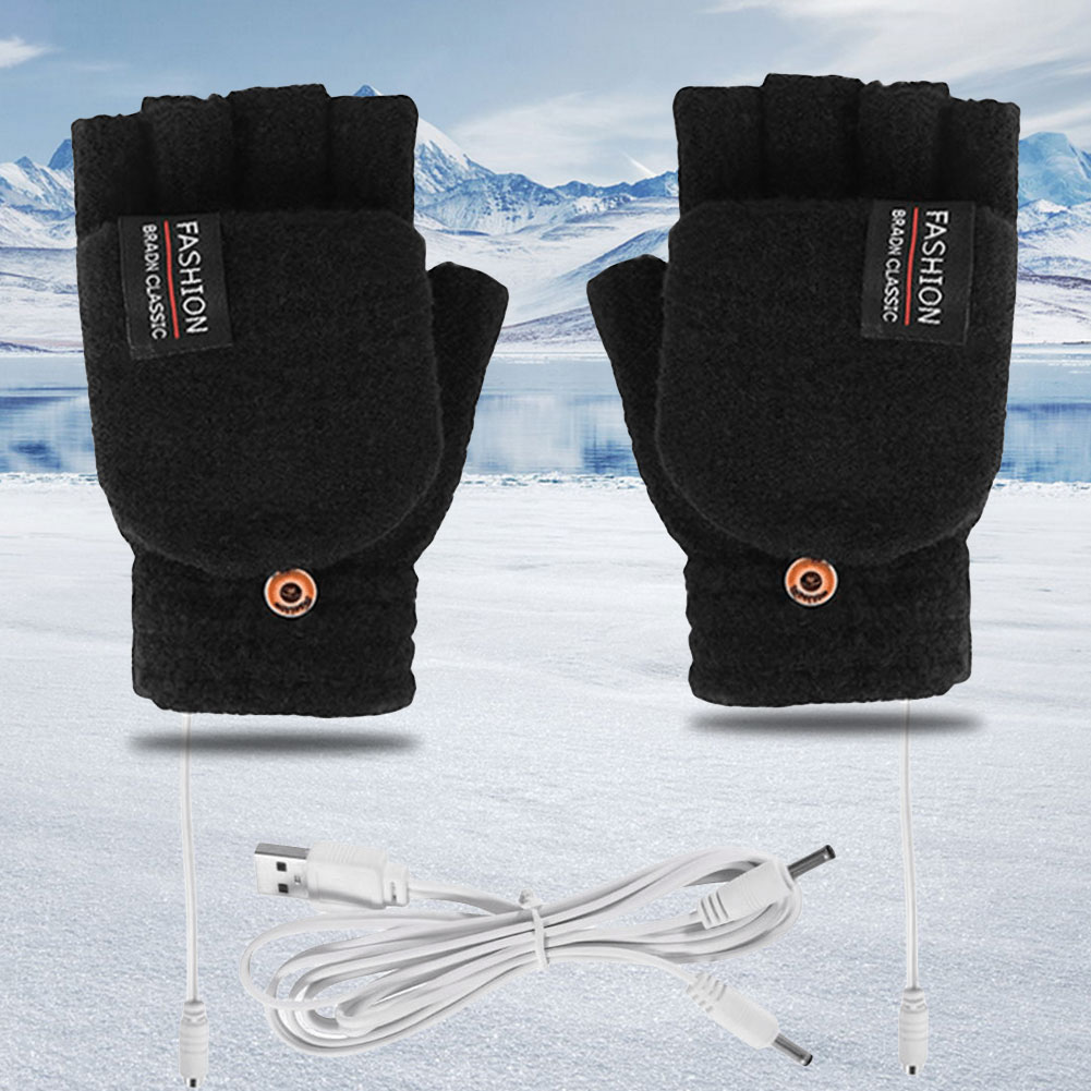 両面加熱式手袋、洗濯可能、充電式、指先が開いたデザイン、暖か - Hand Warmer Electric のレビューと価格