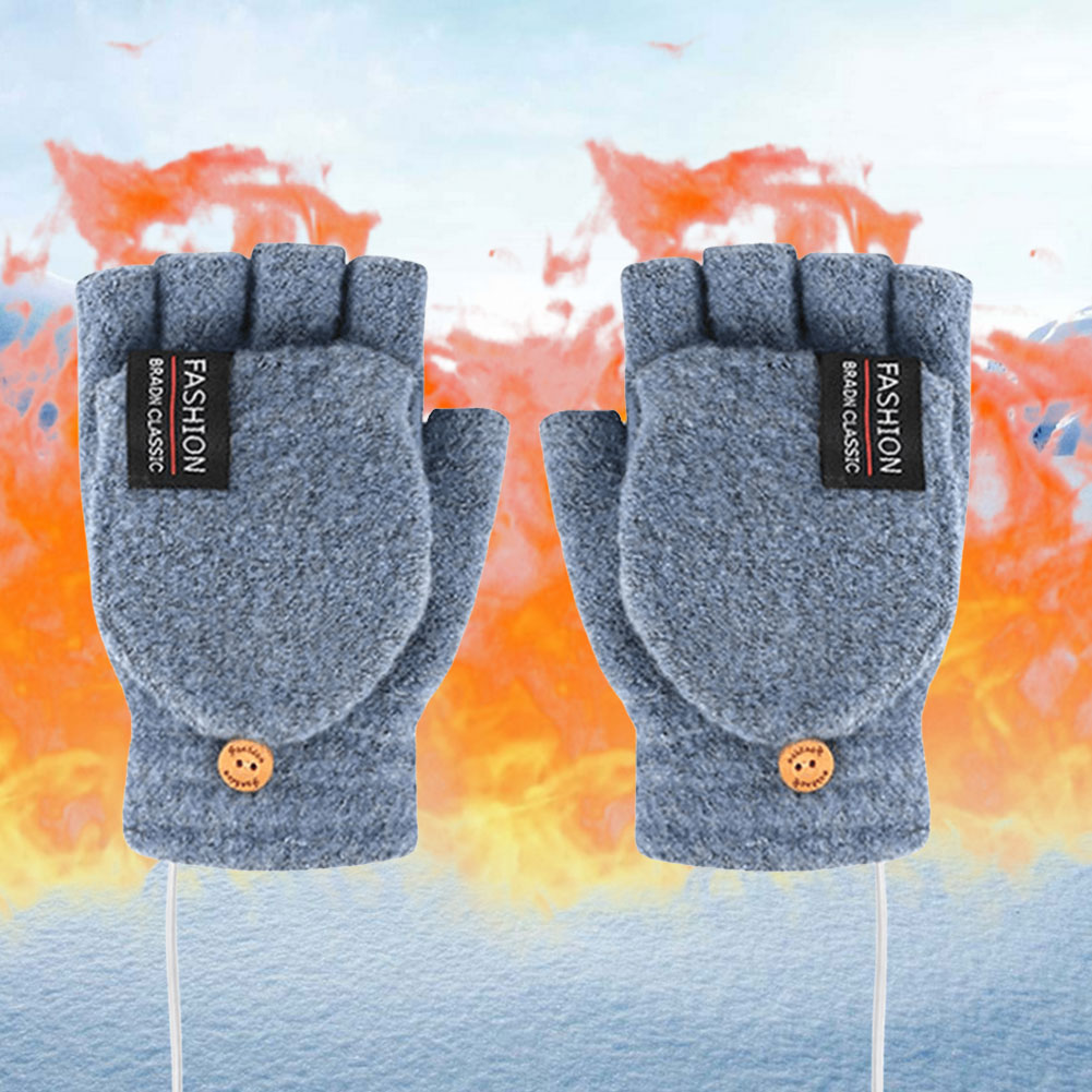 両面加熱式手袋、洗濯可能、充電式、指先が開いたデザイン、暖か - Hand Warmer Electric のレビューと価格